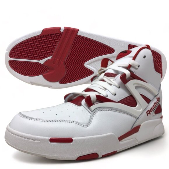 Reebok Pump Omni Zone II White Vector Red Mens Retro Basketball